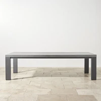 Larnaca Outdoor Slate Grey Metal Fiberstone Dining Table (96"-108")