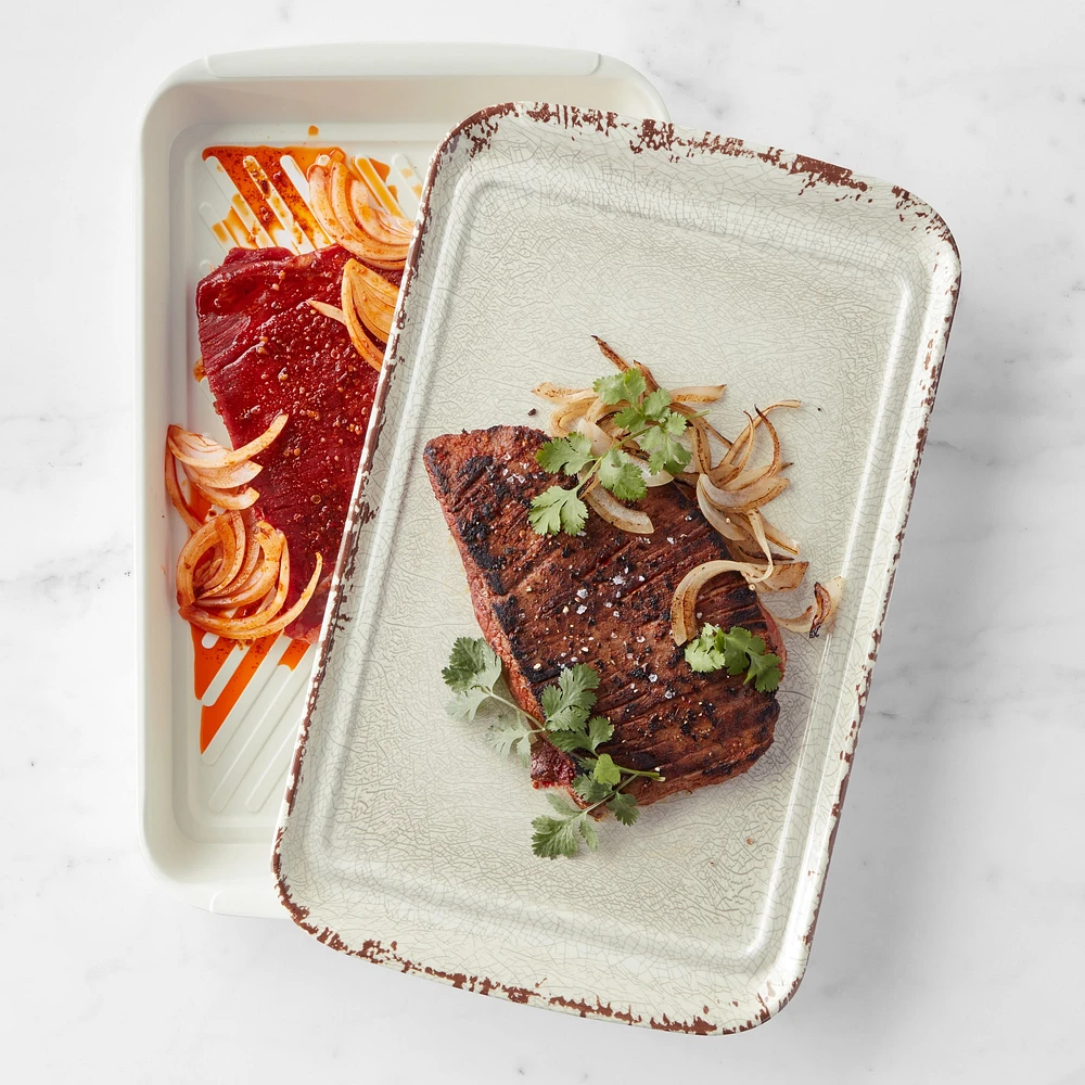 Williams Sonoma Rustic Grill Marinade & Prep Tray Set