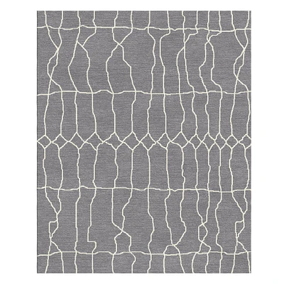 Moroccan Wave Hand Knotted Rug