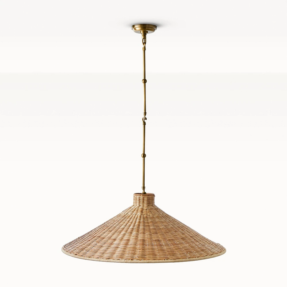 Carmel Rattan Tapered Pendant