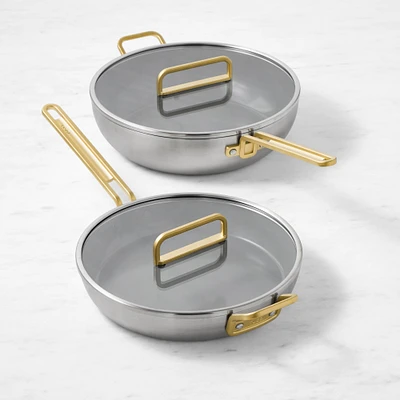 GreenPan™ Stanley Tucci™ Stainless-Steel Ceramic Nonstick 4-Piece Cookware Set