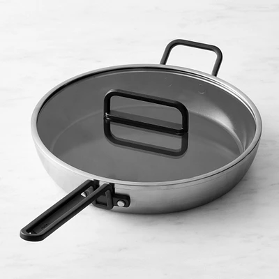 GreenPan™ Stanley Tucci™ Stainless-Steel Ceramic Nonstick Covered Fry Pan, Black