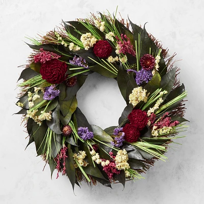 Red Peony Live Wreath, 20"