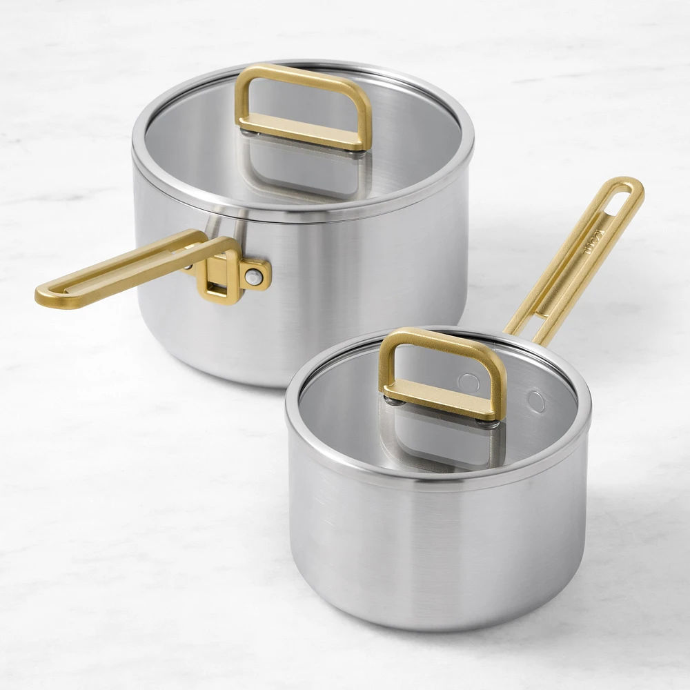 GreenPan™ Stanley Tucci™ Stainless-Steel 4-Piece Saucepan Set