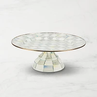 Mackenzie-Childs Sterling Check Large Pedestal Platter