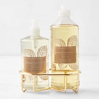 Williams Sonoma Spiced Chestnut Hand Soap & Dish 3-Piece Kitchen Set