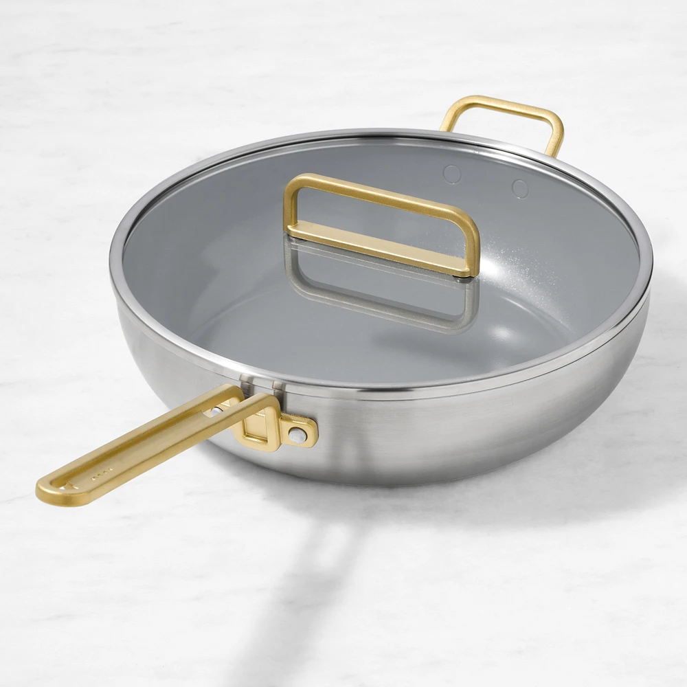 GreenPan™ Stanley Tucci™ Stainless-Steel Ceramic Nonstick Essential Stanley Pan, 6 1/2-Qt.