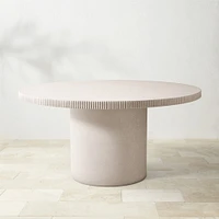 Hollis Round Fiberstone Outdoor Dining Table (59")