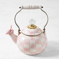 MacKenzie-Childs Rosy Check Whistling Tea Kettle