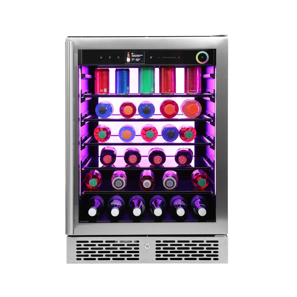 Vinoglow Backlit Undercounter Glass Beverage Cooler