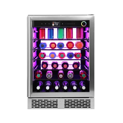 Vinoglow Backlit Undercounter Glass Beverage Cooler