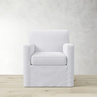 Brighton Slipcovered Swivel Armchair