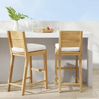 Larnaca Outdoor Natural Teak Bar Stool