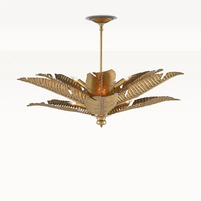 Tropical Semi-Flushmount Chandelier