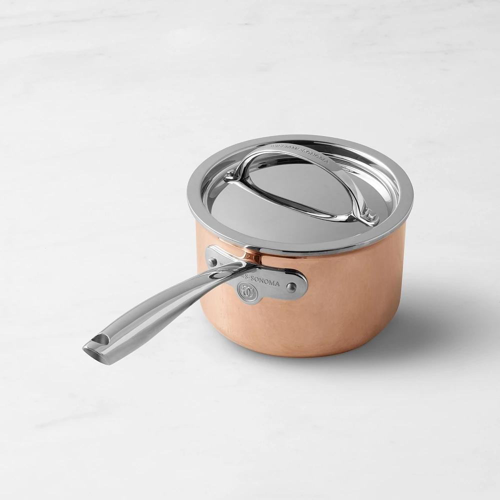 Williams Sonoma Signature Thermo-Clad™ Copper Saucepan with Lid