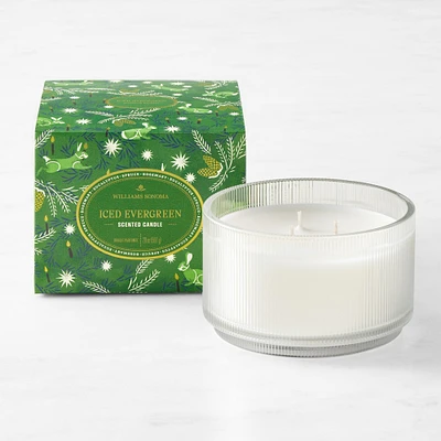 Williams Sonoma Seasonal Home Scents Iced Evergreen Triple Wick Candle