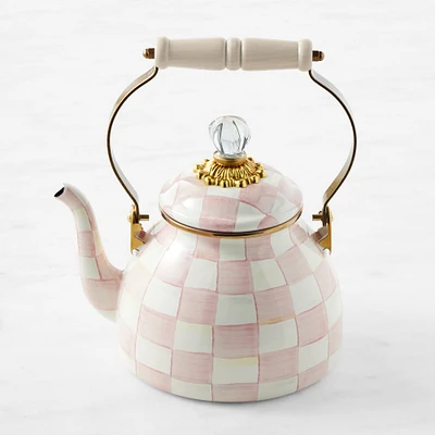 MacKenzie-Childs Rosy Check Tea Kettle