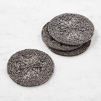 Beaded Star Coasters, Set of 4