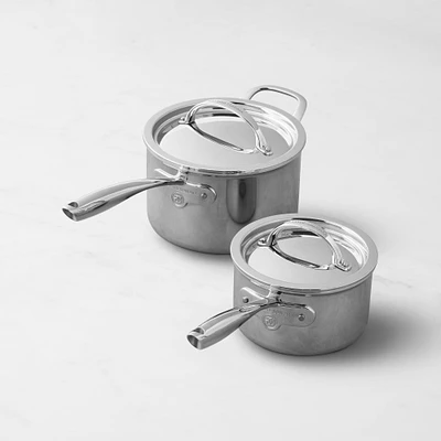 Williams Sonoma Signature Thermo-Clad™ Stainless-Steel Sauce Pan Set of 2