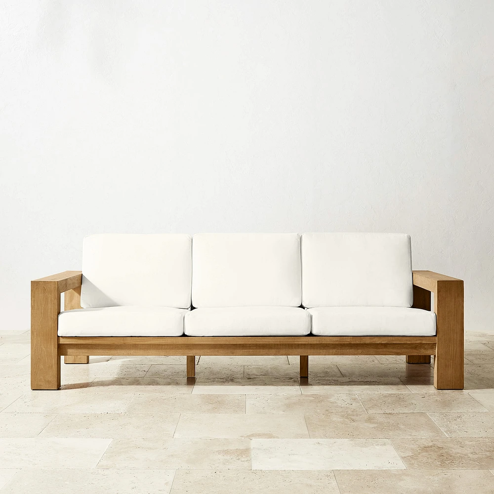 Larnaca Outdoor Teak Sofa (96"-107")