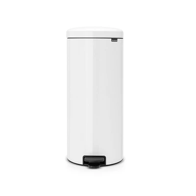 OPEN BOX: Brabantia NewIcon Step On Trash Can, 8 Gallon, White