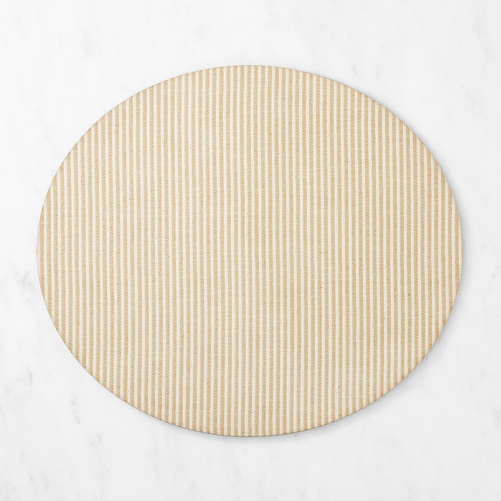 Italian Leather Coated Striped Placemat