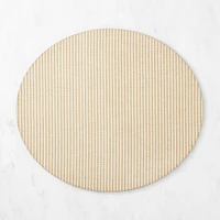 Italian Leather Coated Striped Placemat