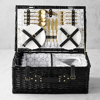 Williams Sonoma Honeycomb Picnic Basket