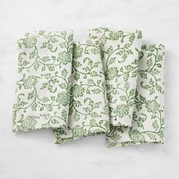 Dahlia Green Napkins, Set of 4