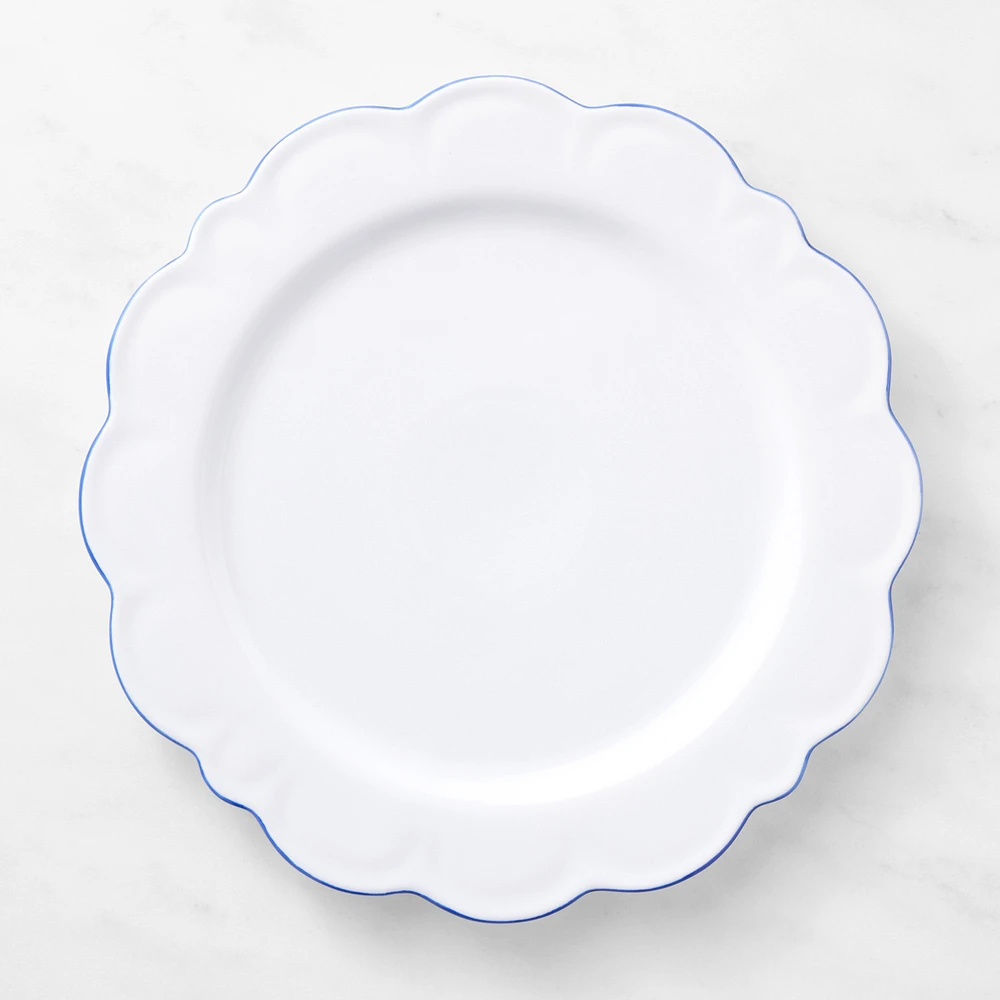AERIN x Williams Sonoma Garden Bouquet Blue Scalloped Charger