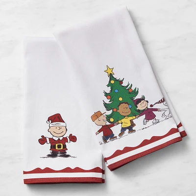 PEANUTS™ x Williams Sonoma Holiday Towels, Set of 2