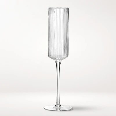 Modern Optic Champagne Flutes, Set of 4