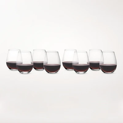 Williams Sonoma Reserve Stemless Red Wine Glasses, Buy 6-Get 8 Set