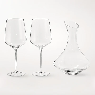 Williams Sonoma Estate Decanter & Cabernet Wine Glasses, Set of 2