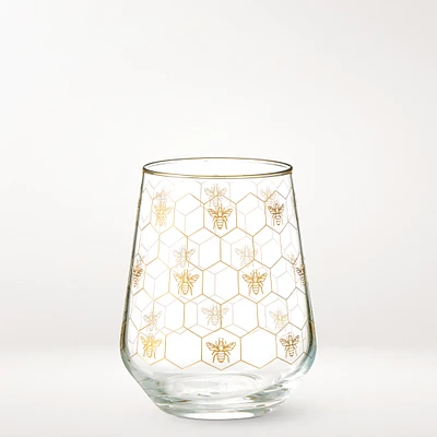 Honeycomb Stemless Wine Glasses