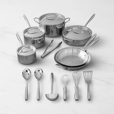 Williams Sonoma Signature Thermo-Clad™ Stainless-Steel 18-Piece Cookware and Tools Set