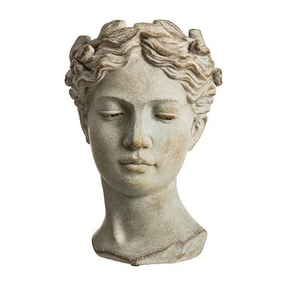 Female Bust Garden Planter, 10"