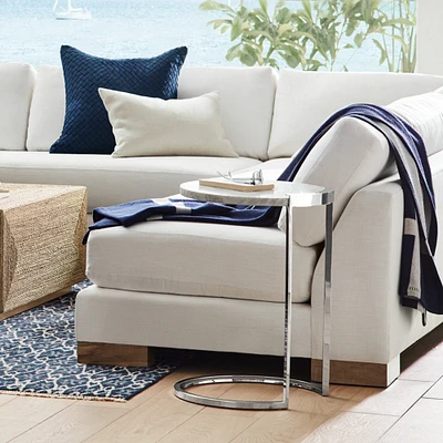 Marble & Metal Accent Table (18")