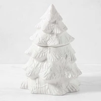 OPEN BOX: Christmas Tree Cookie Jar, White