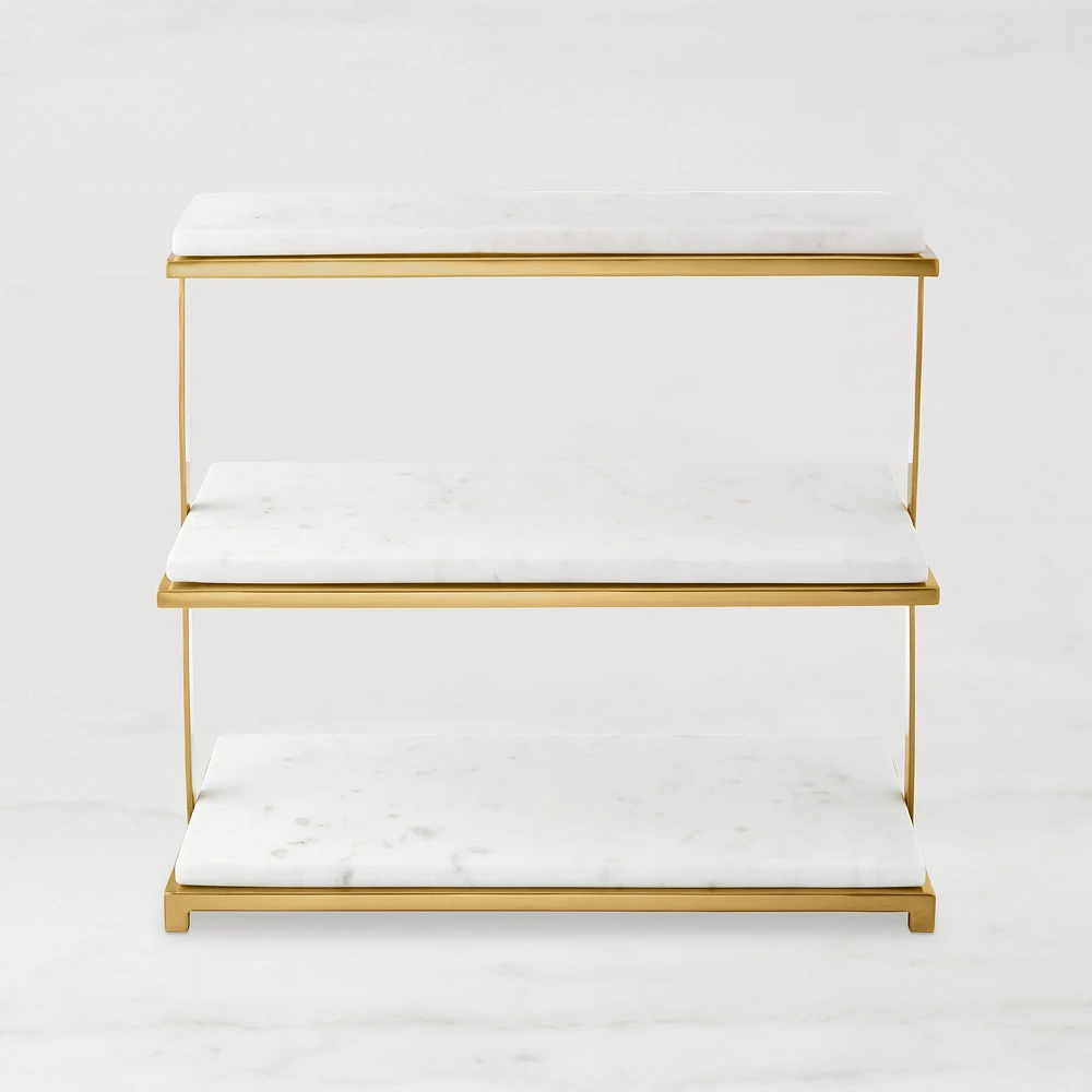 Marble & Brass 3-Tiered Stand