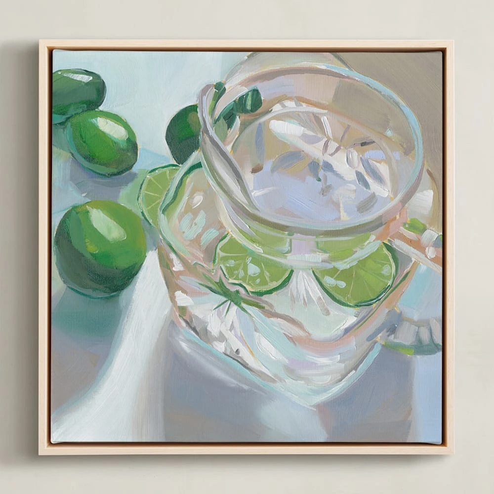 Cut Glass and Limes Limited Edition Kitchen Art by Minted