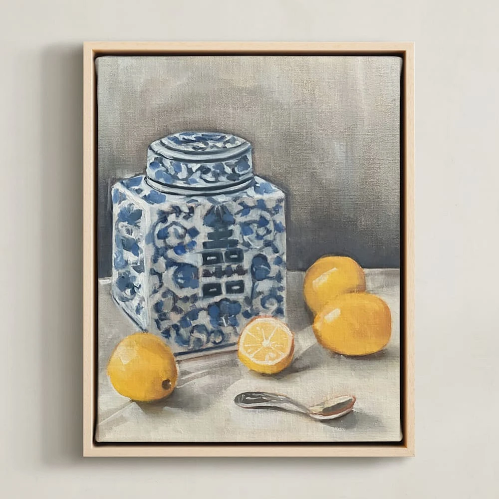 Lemon Chinoiserie Limited Kitchen Art by Minted