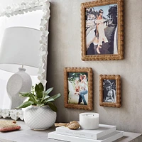 AERIN x Williams Sonoma Home Wicker Scalloped Gallery Frame