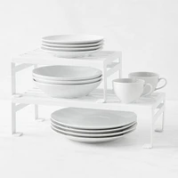 Hold Everything White Powder Coat Metal Shelf Riser Set