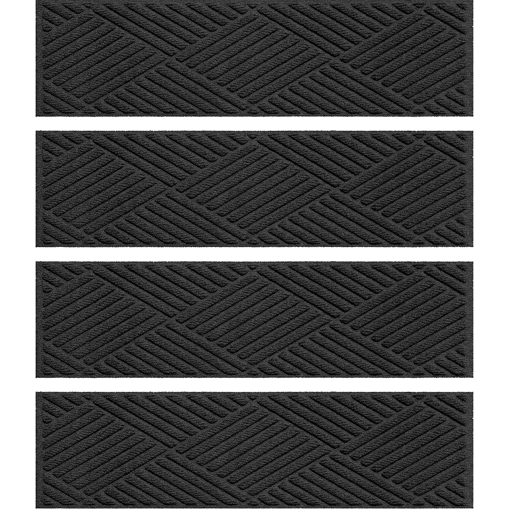 Waterhog Diamonds Commercial Grade Indoor/Outdoor Stair Treads, Set of 4
