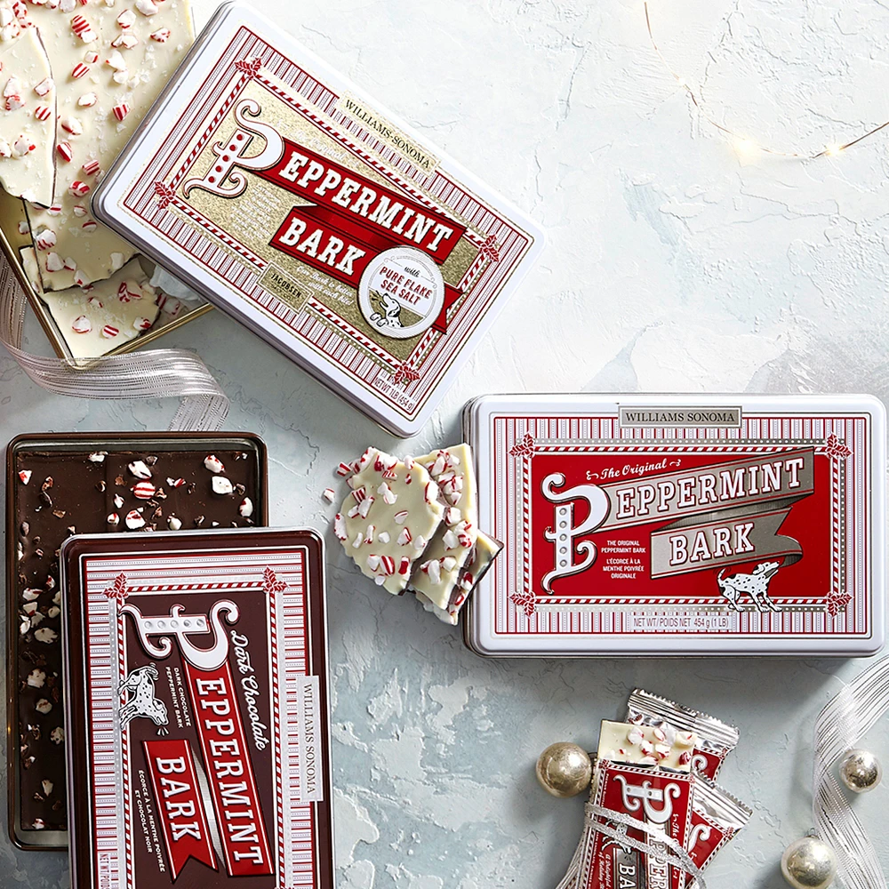 Williams Sonoma Peppermint Bark Trio: Original, Salted, & Dark