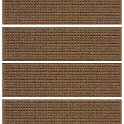 Waterhog Squares Commercial Grade Indoor/Outdoor Stair Treads, Set of 4