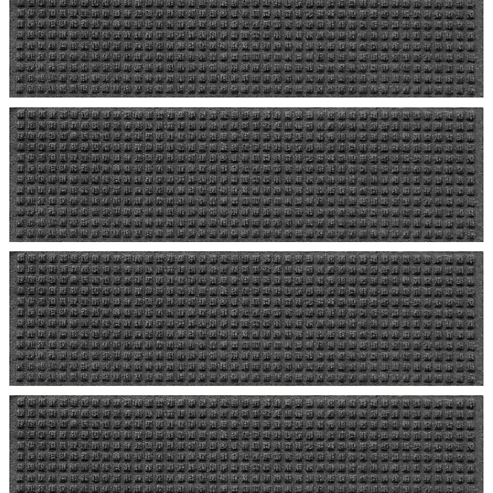 Waterhog Squares Commercial Grade Indoor/Outdoor Stair Treads, Set of 4