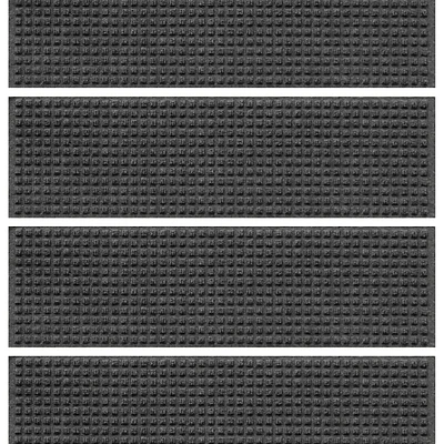 Waterhog Squares Commercial Grade Indoor/Outdoor Stair Treads, Set of 4