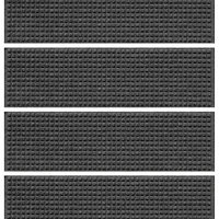 Waterhog Squares Commercial Grade Indoor/Outdoor Stair Treads, Set of 4